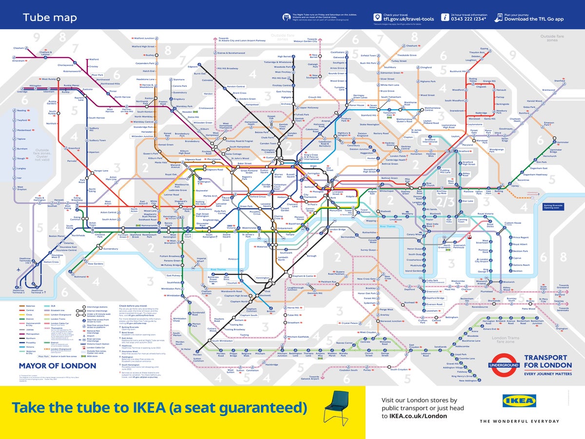 London Metro Map 2024 Gracie